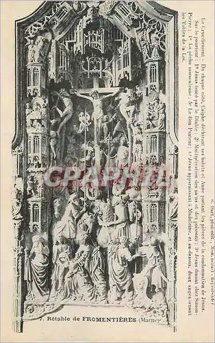 Cartes postales Retable de Fromentieres (Marne)
