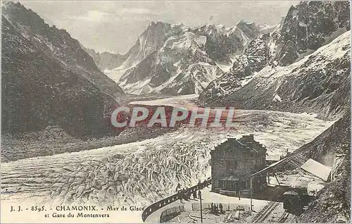 Ansichtskarte AK Chamonix Mer de Glace et Gare du Montenvers Train