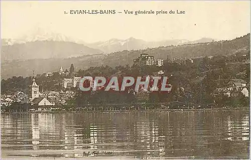 Cartes postales Evian les Bains Vue Generale prise du Lac