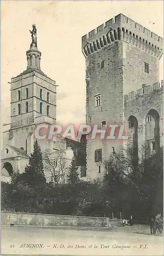 Ansichtskarte AK Avignon N D des Doms et la Tour Campane