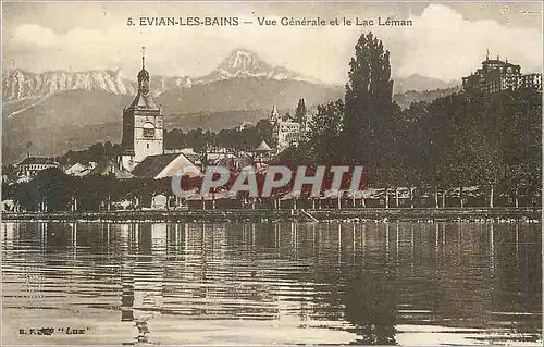 Ansichtskarte AK Evian les Bains Vue Generale et Le Lac Leman