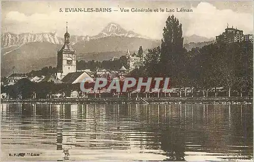 Cartes postales Evian les Bains Vue Generale et Le Lac Leman