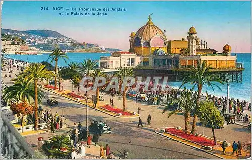 Cartes postales Nice La Promenade des Anglais et le Palais de la Jetee