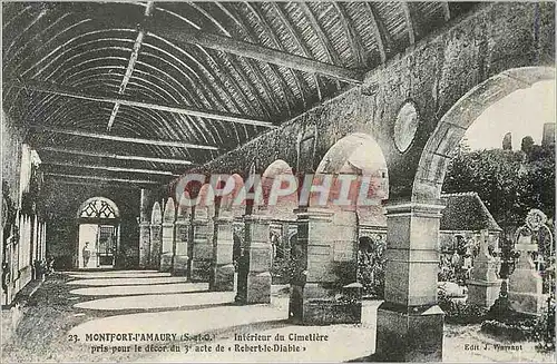 Ansichtskarte AK Montfort l'Amaury (S et O) Interieur du Cimetiere pris pour le Decor