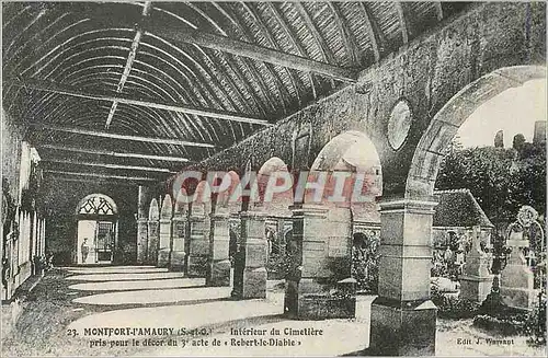 Cartes postales Montfort l'Amaury (S et O) Interieur du Cimetiere pris pour le Decor