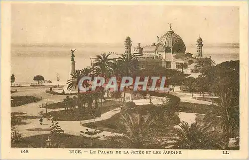 Cartes postales Nice Le Palais de la Jetee et les Jardins