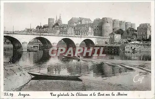 Cartes postales Angers Vue Generale du Chateau et le Pont sur la Maisse