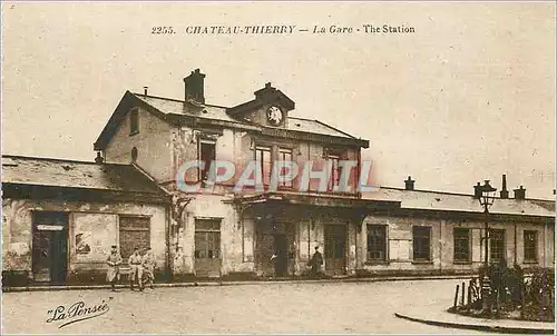 Cartes postales Chateau Thierry La Gare Militaria