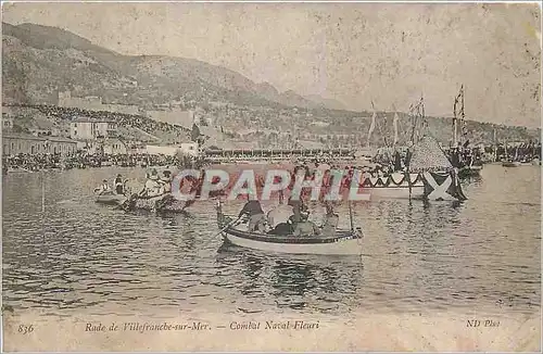 Cartes postales Rade de Villefranche sur Mer Combat Naval Fleuri