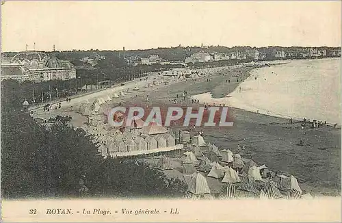 Cartes postales Royan La Plage Vue Generale