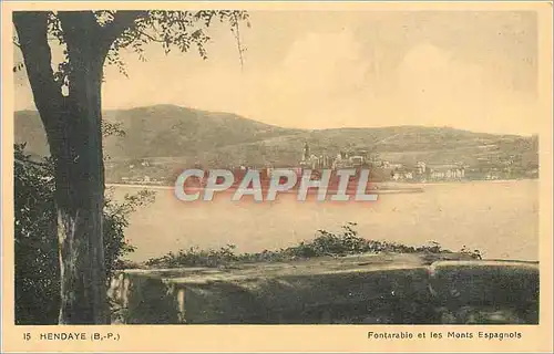 Cartes postales Hendaye (B P) Fontarabie et les Monts Espagnols