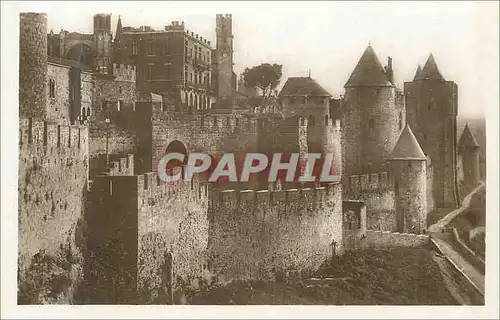 Ansichtskarte AK Carcassonne (Cite) Ensemble de la Porte d'Aude