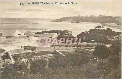 Ansichtskarte AK Biarritz Port des Pecheurs et le Phare