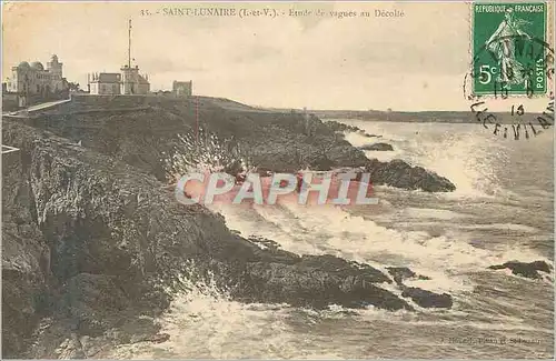 Ansichtskarte AK Saint Lunaire (L et V) Etude de Vagues au Decolte