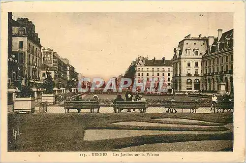 Ansichtskarte AK Rennes Les Jardins sur la Vilaine