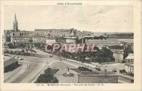 Cartes postales St Malo (Bretagne) Cote d'Emeraude Vue prise du Casino