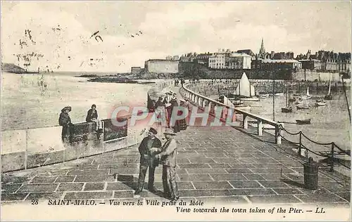 Cartes postales Saint Malo Vue vers la Ville prise du Mole