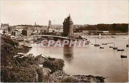 Moderne Karte Saint Servan Le Port St Pere et la Tour