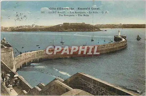 Cartes postales Saint Malo Cote d'Emeraude Les Remparts Le Mole