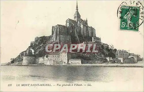 Cartes postales Le Mont St Michel Vue Generale a l'Ouest