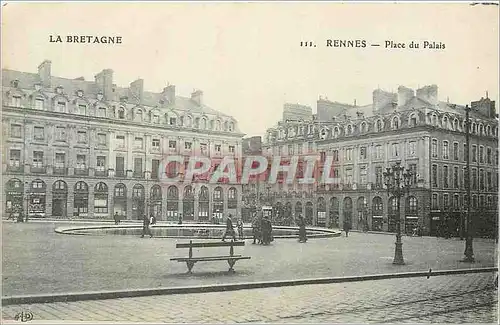 Cartes postales Rennes La Bretagne Place du Palais