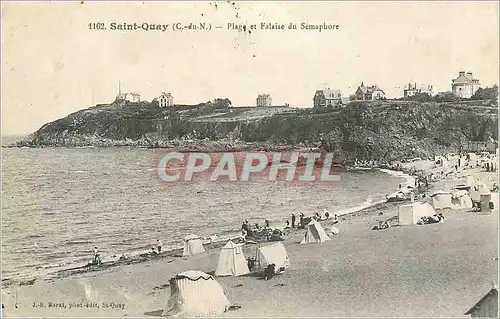 Cartes postales Saint Quay (C du N) La Plage et Falaise de Semaphore