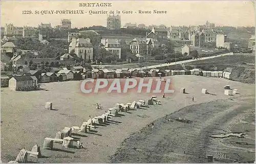 Cartes postales St Quay Portrieux Bretagne Quartier de la Gare Route Neuve