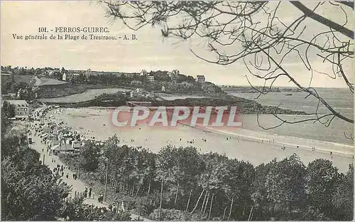 Cartes postales Perros Guirec Vue Generale de la Plage de Trestraou