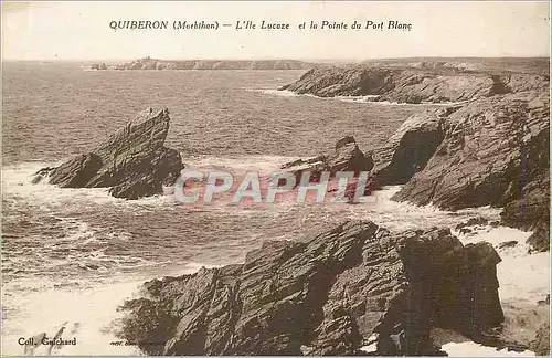 Ansichtskarte AK Quiberon (Morbihan) L'Ile Lucoze et la Pointe du Port Blanc