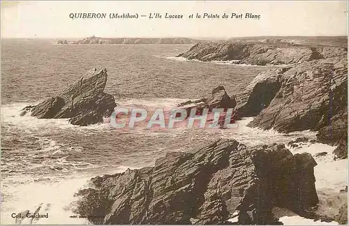 Cartes postales Quiberon (Morbihan) L'Ile Lucoze et la Pointe du Port Blanc