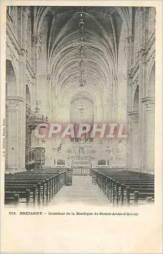 Cartes postales Bretagne Interieur de la Basilique de Sainte Anne d'Auray