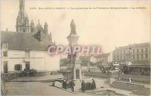 Ansichtskarte AK Ste Anne d'Auray Vue Generale de la Fontaine Miraculeuse La Piscine