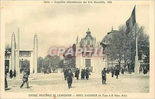 Cartes postales Exposition des Arts Decoratifs 1925 Entree Principale de l'Exposition Porte d'Honneur