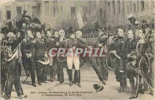 Ansichtskarte AK A Fontainebleau Adieux de Napoleon a la Garde Imperiale 20 Avril 1814