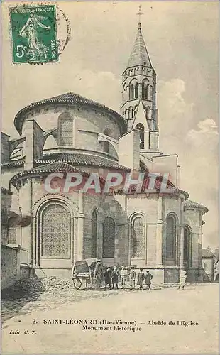 Cartes postales Saint Leonard (Hte Vienne) Abside de l'Eglise Monument Historique