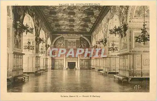 Ansichtskarte AK Palais de Fontainebleau La Douce France Galerie Henri II