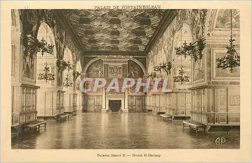 Cartes postales Palais de Fontainebleau La Douce France Galerie Henri II
