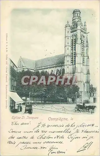 Ansichtskarte AK Compiegne Eglise St Jacques (carte 1900)