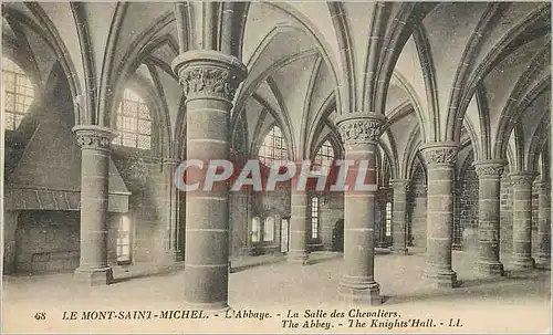 Ansichtskarte AK Le Mont Saint Michel L'Abbaye La Salle des Chevaliers