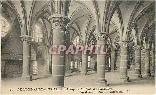 Cartes postales Le Mont Saint Michel L'Abbaye La Salle des Chevaliers