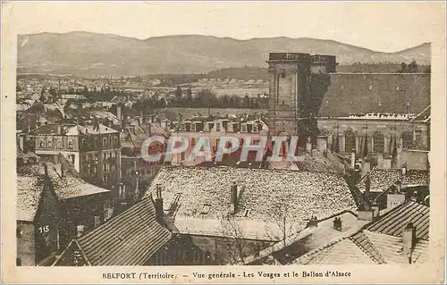 Cartes postales Belfort (Territoire) Vue Generale Les Vosges et le Ballon d'Alsace