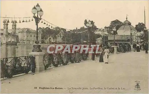 Ansichtskarte AK Enghien les Bains La Nouvelle Jetee Le Pavillon Le Casino e le Lac