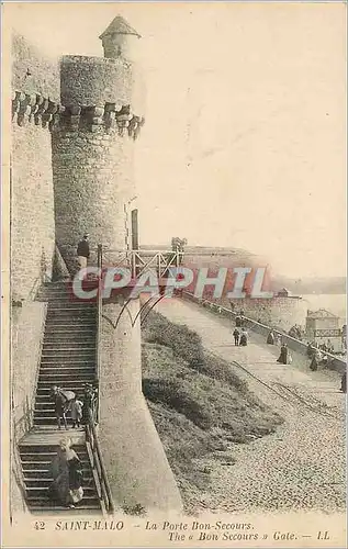 Ansichtskarte AK Saint Malo La Porte Bon Secours