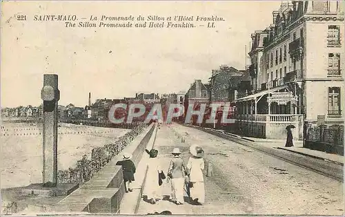 Cartes postales Saint Malo La Promenade du Sillon et l'Hotel Franklin