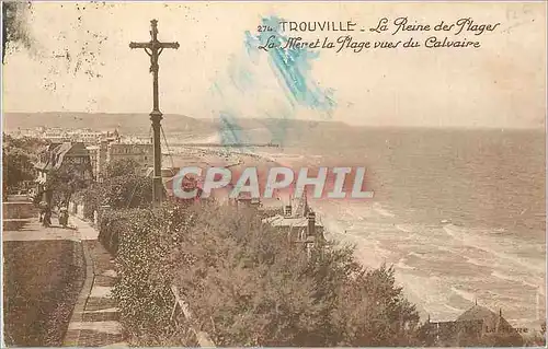 Cartes postales Trouville La Reine des Plages La Mer et la Plage vues du Calvaire