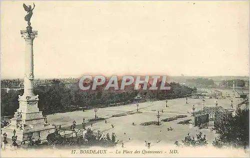 Ansichtskarte AK Bordeaux La Place des Quinconces