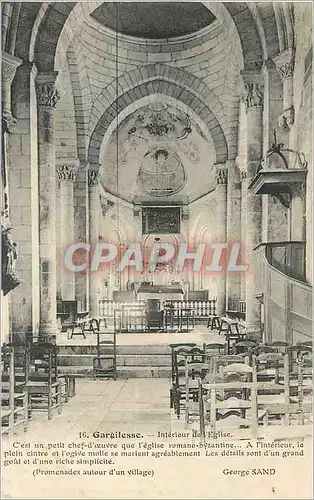 Ansichtskarte AK Gargilesse Interieur de l'Eglise