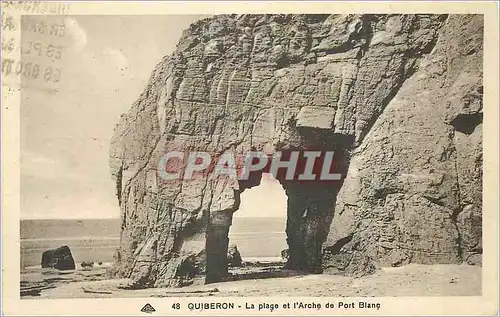 Ansichtskarte AK Quiberon La Plage et l'Arche de Fort Blanc