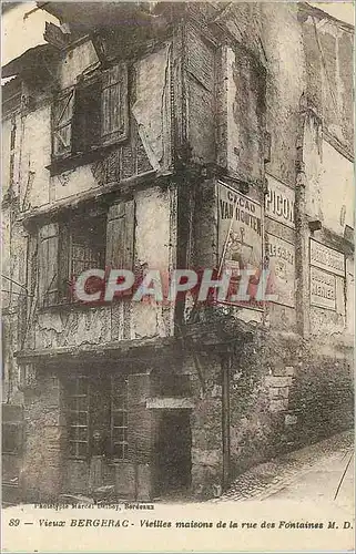 Cartes postales Vieux Bergerac Vieilles Maisons de la Rue des Fontaines