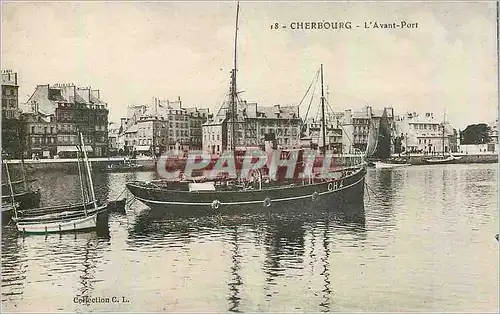 Cartes postales Cherbourg L'Avant Port Bateau